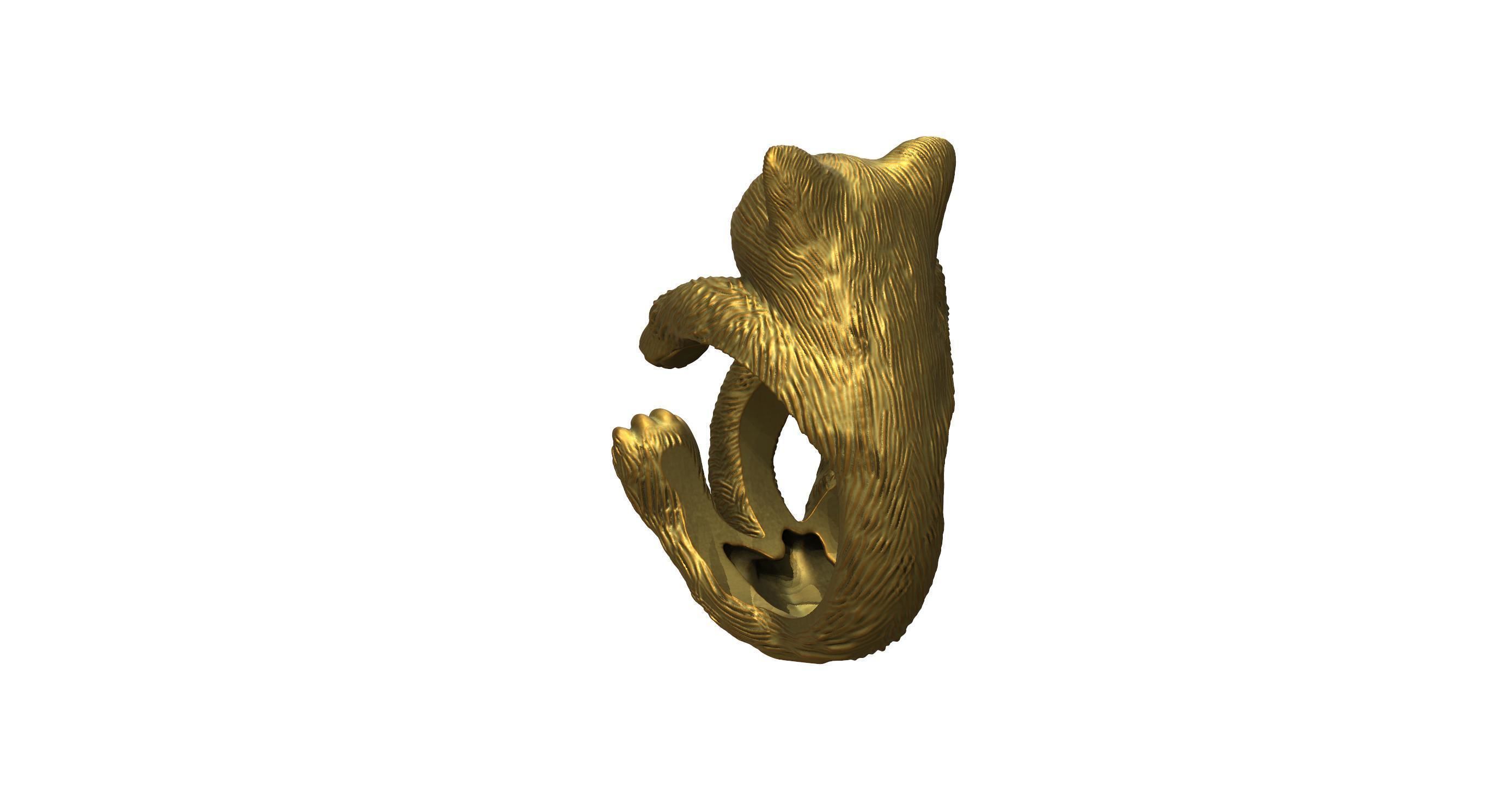 Cat Ring  9 Different ring sizes 3D print model_49