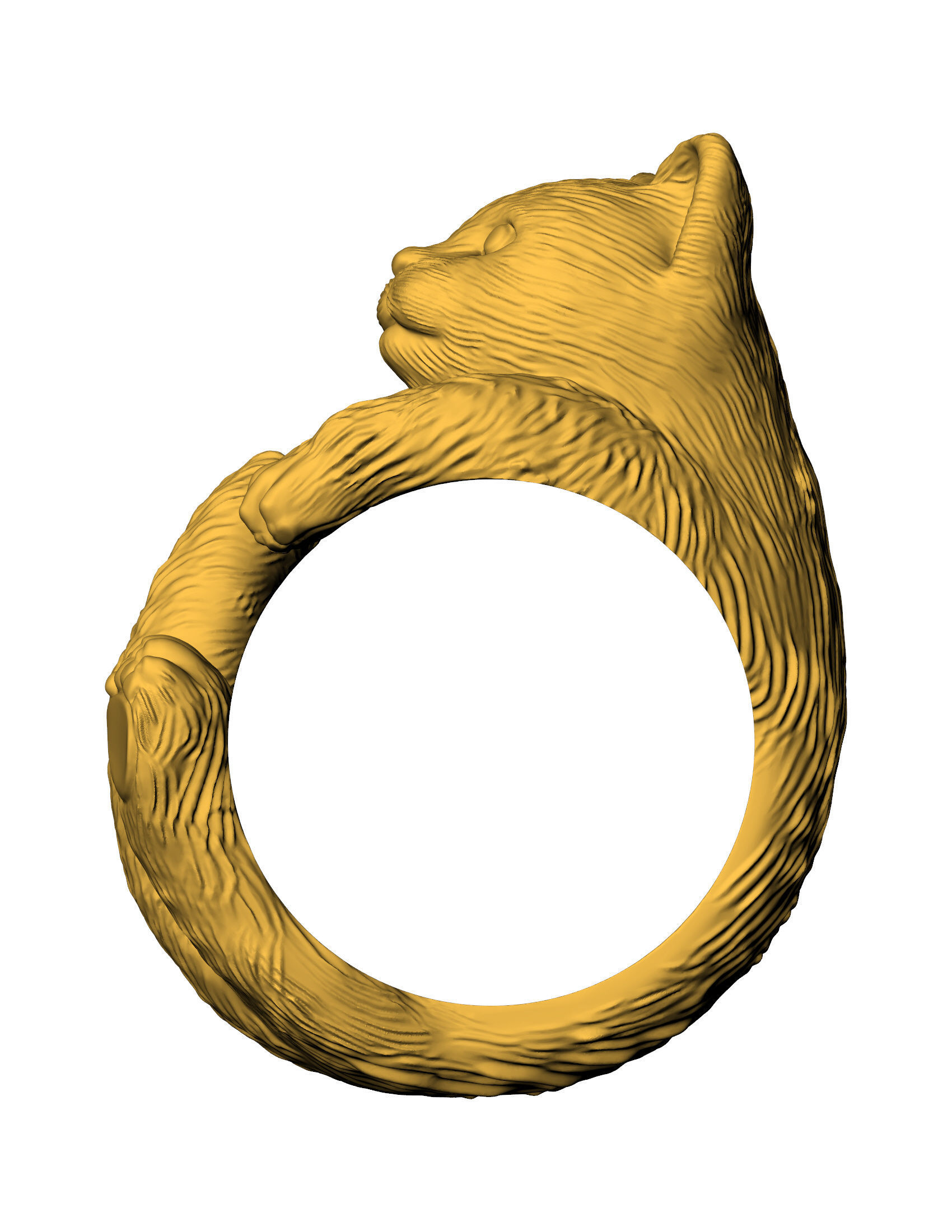 Cat Ring  9 Different ring sizes 3D print model_10