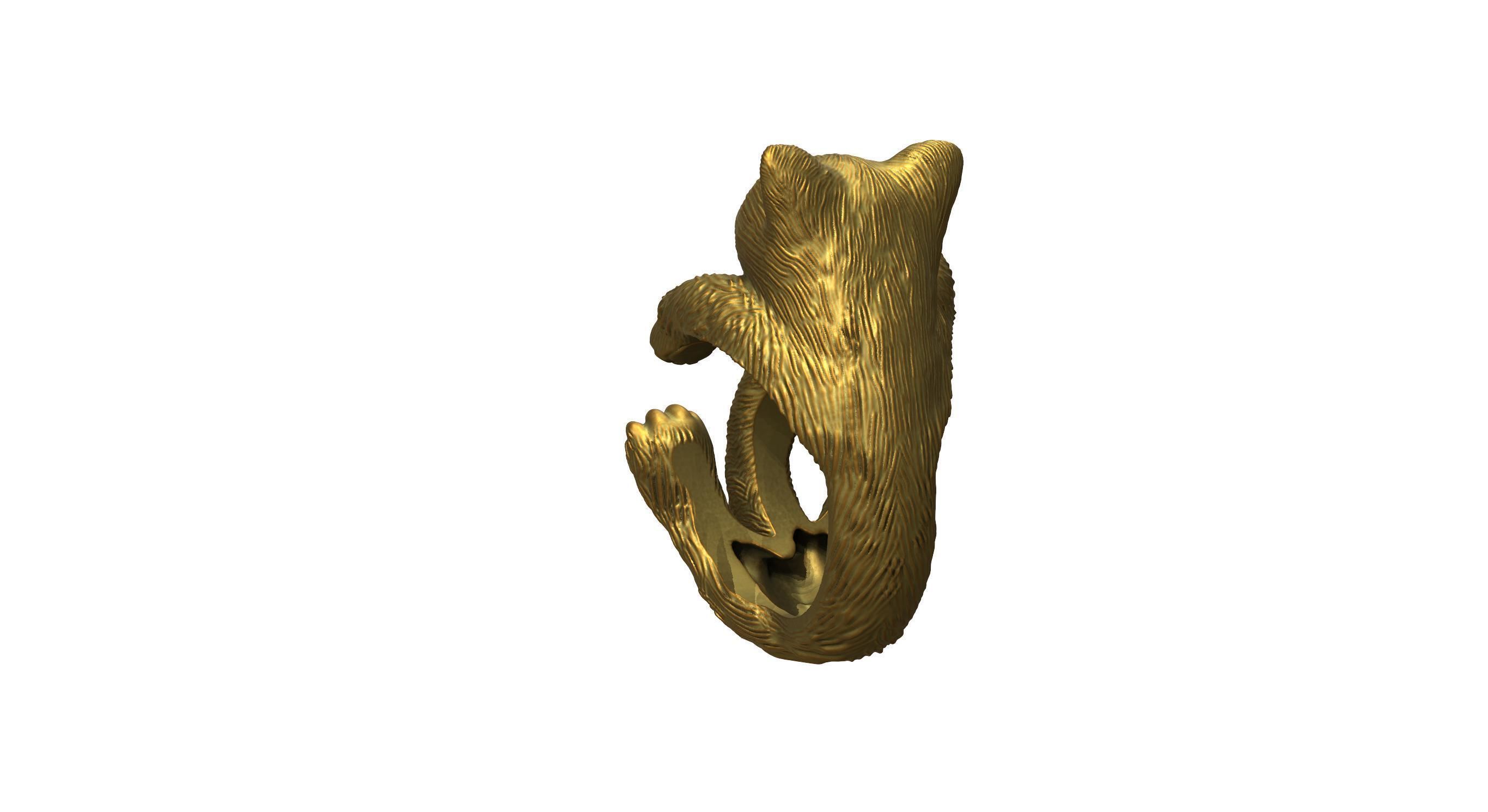 Cat Ring  9 Different ring sizes 3D print model_39