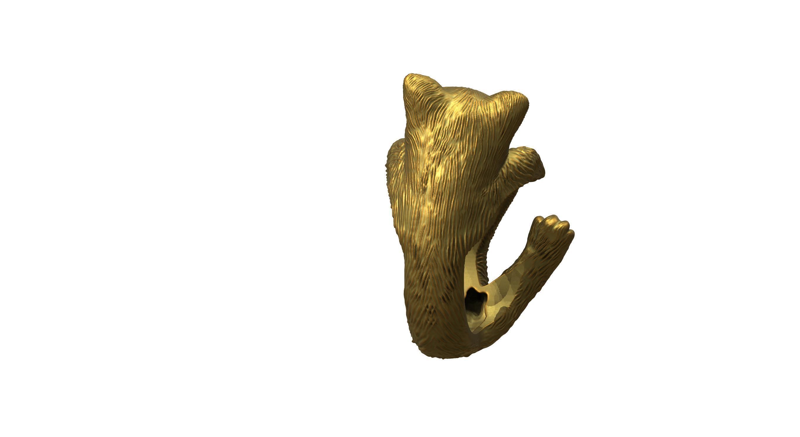 Cat Ring  9 Different ring sizes 3D print model_67