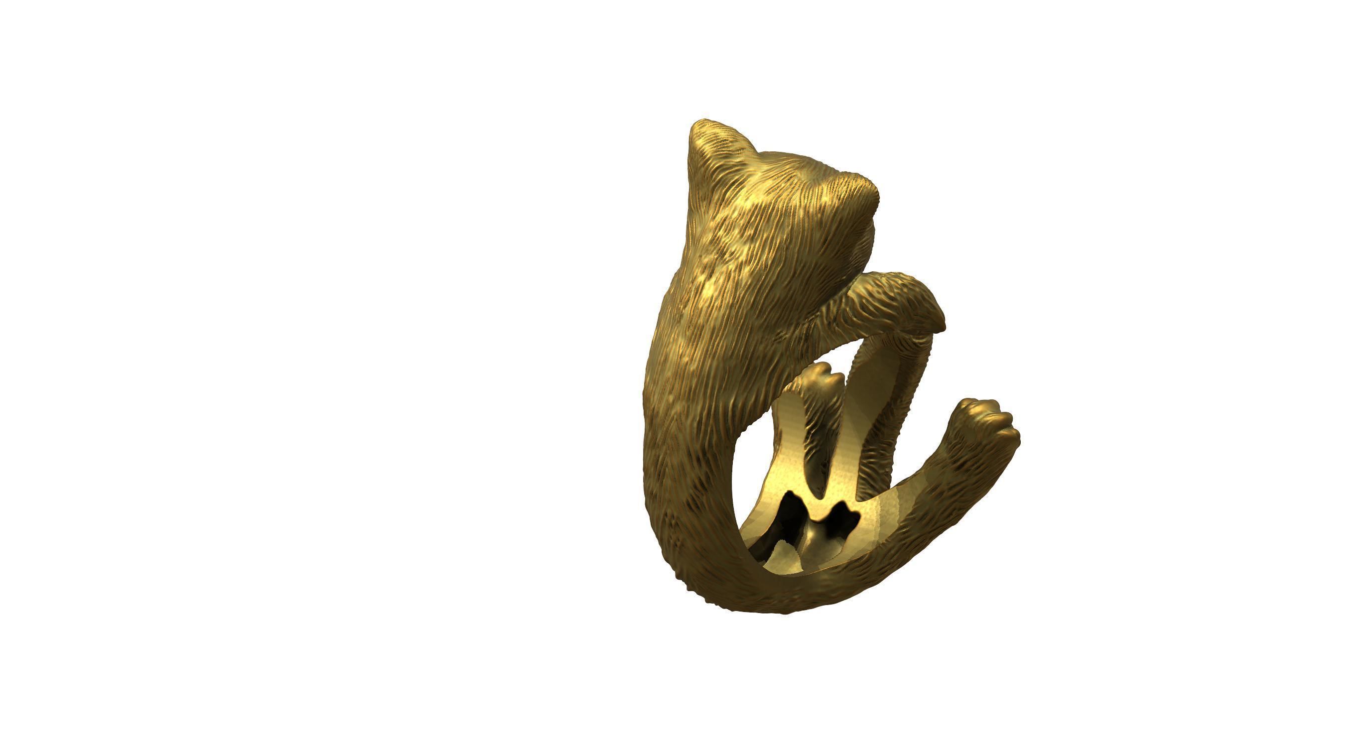 Cat Ring  9 Different ring sizes 3D print model_57
