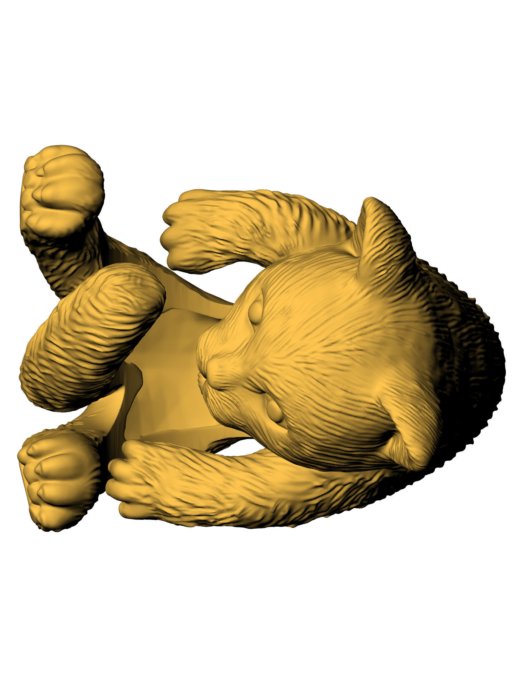 Cat Ring  9 Different ring sizes 3D print model_7