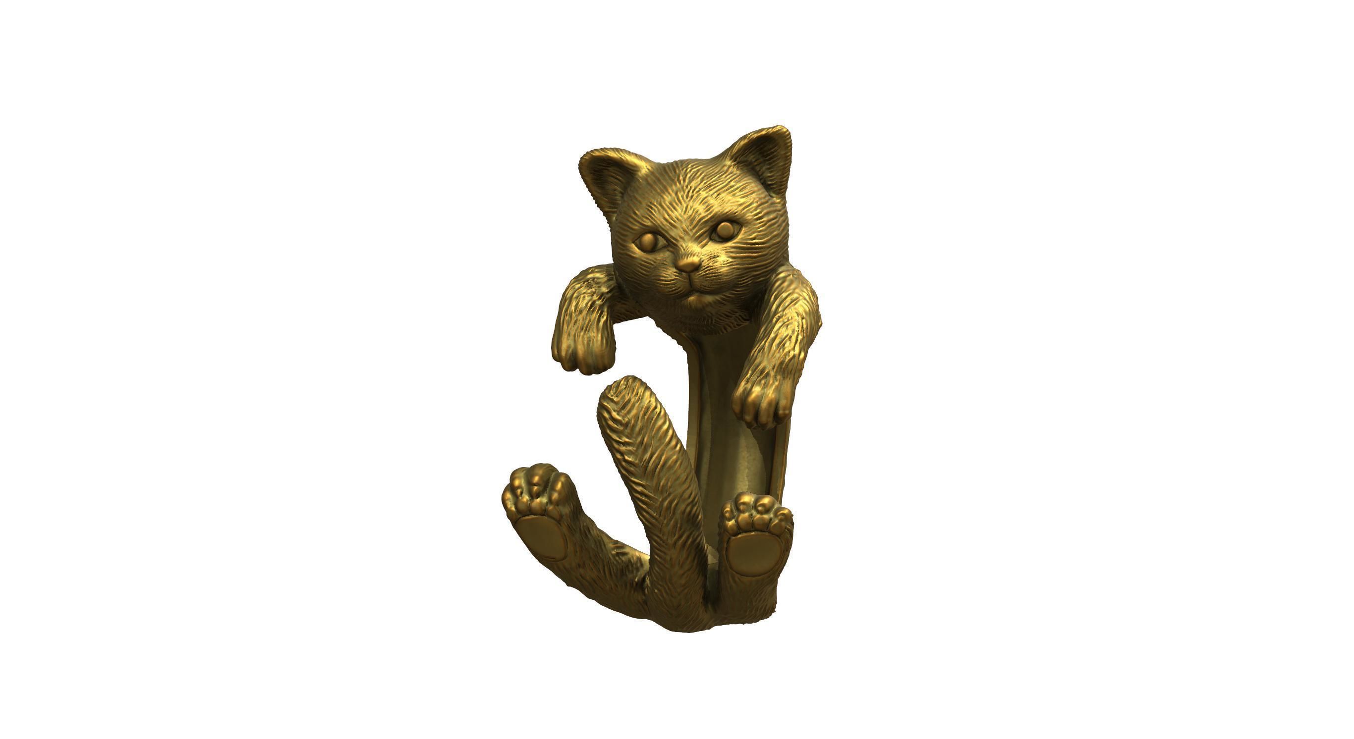 Cat Ring  9 Different ring sizes 3D print model_66