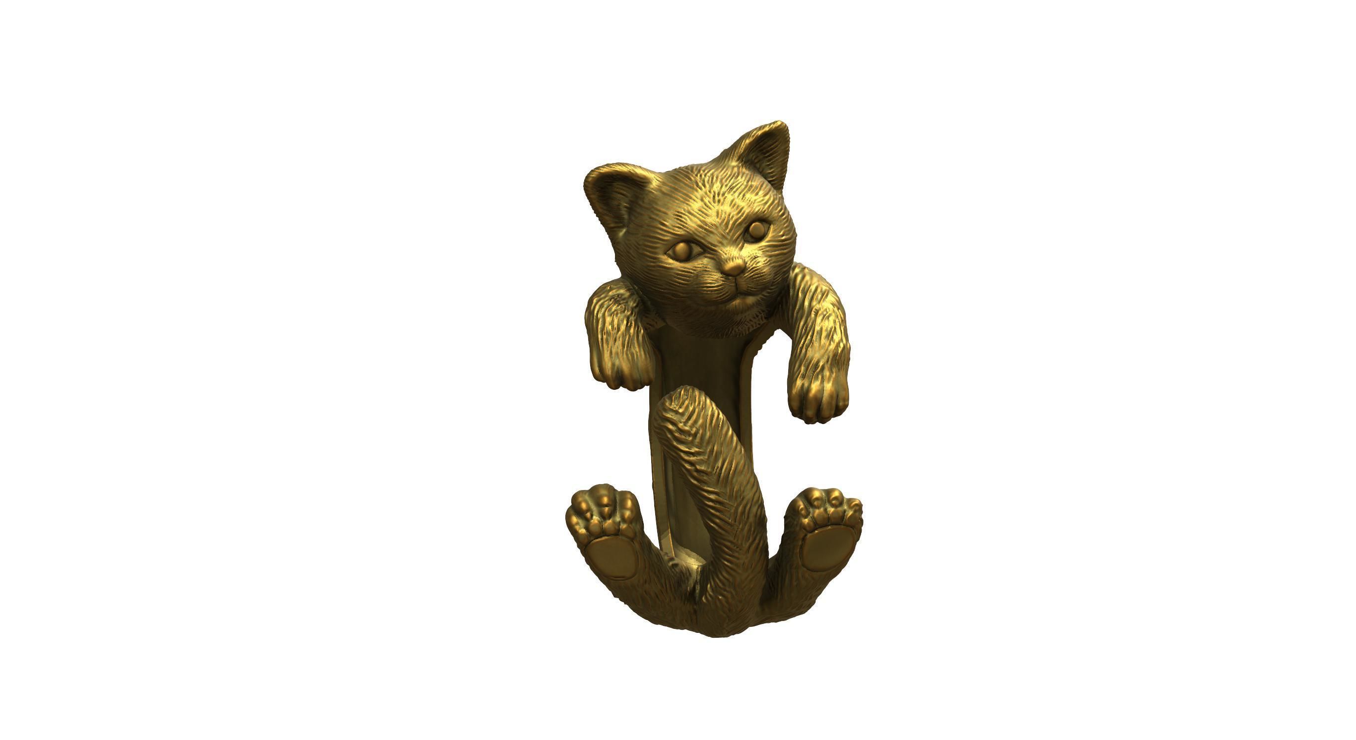 Cat Ring  9 Different ring sizes 3D print model_54