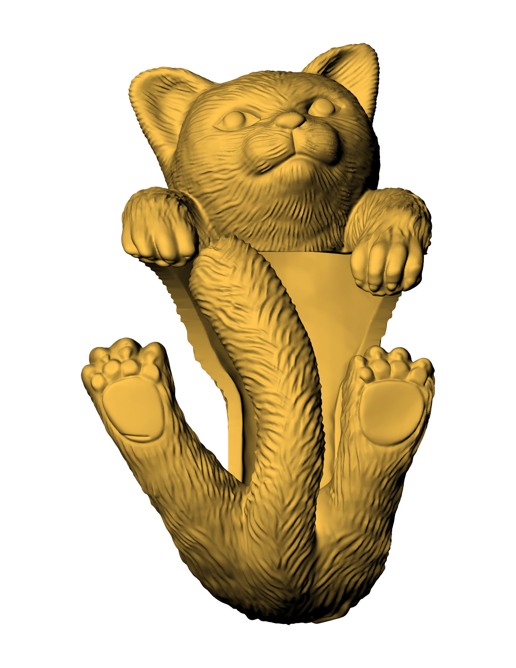 Cat Ring  9 Different ring sizes 3D print model_9