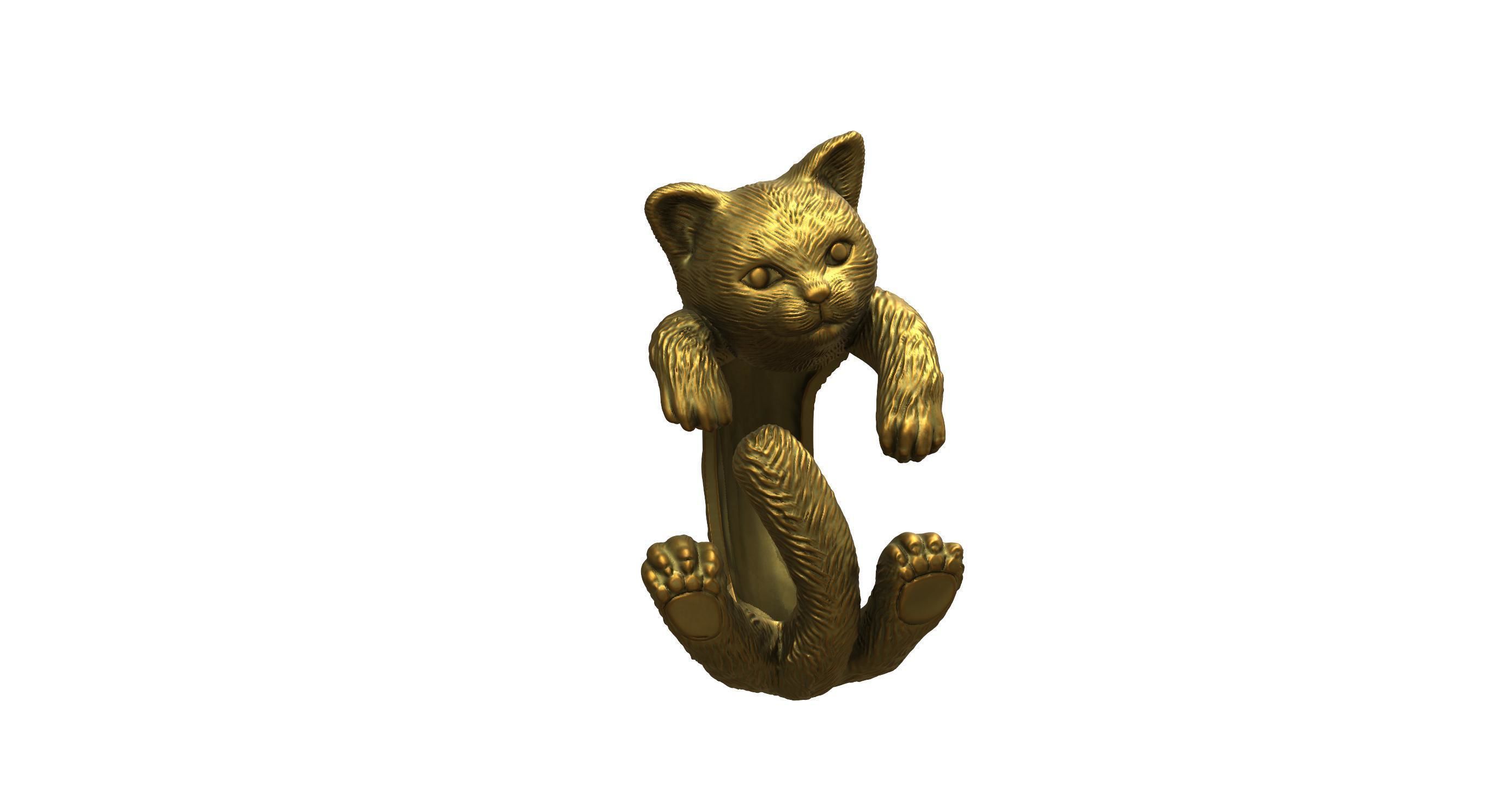 Cat Ring  9 Different ring sizes 3D print model_58