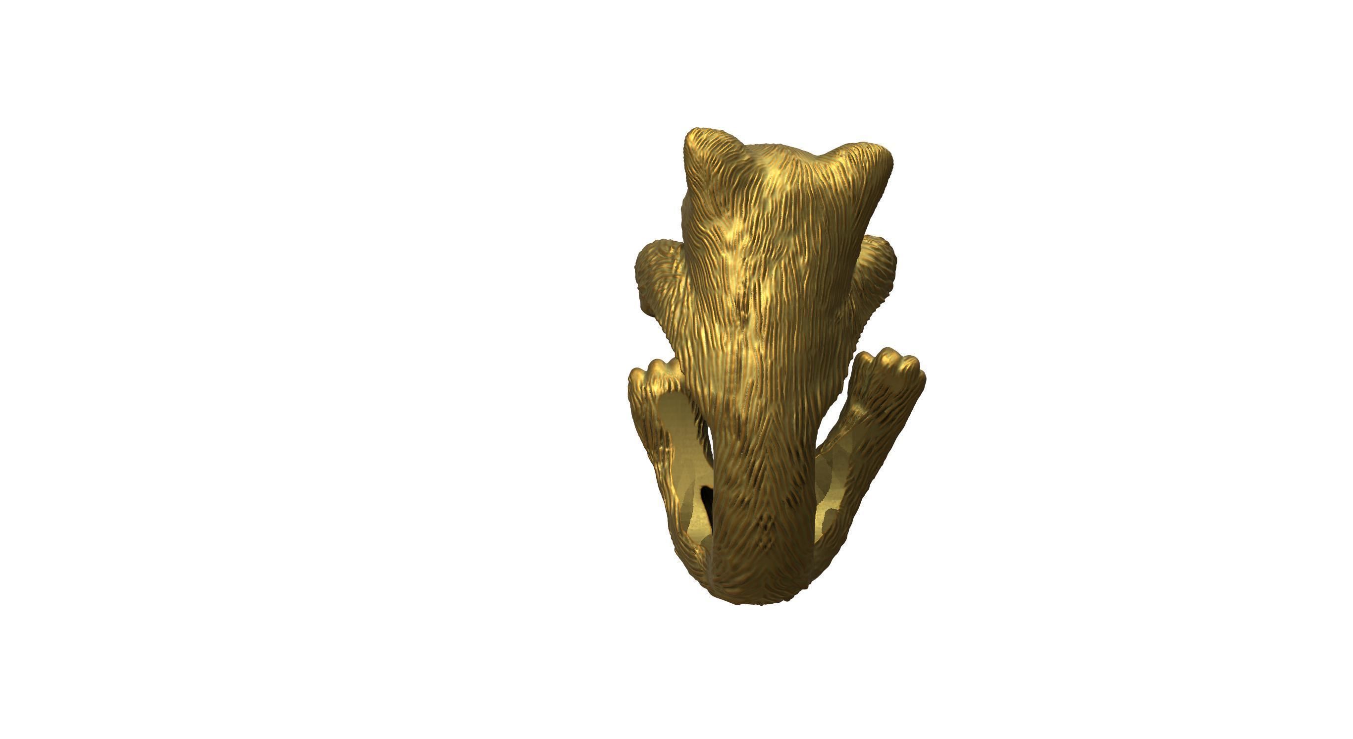 Cat Ring  9 Different ring sizes 3D print model_36