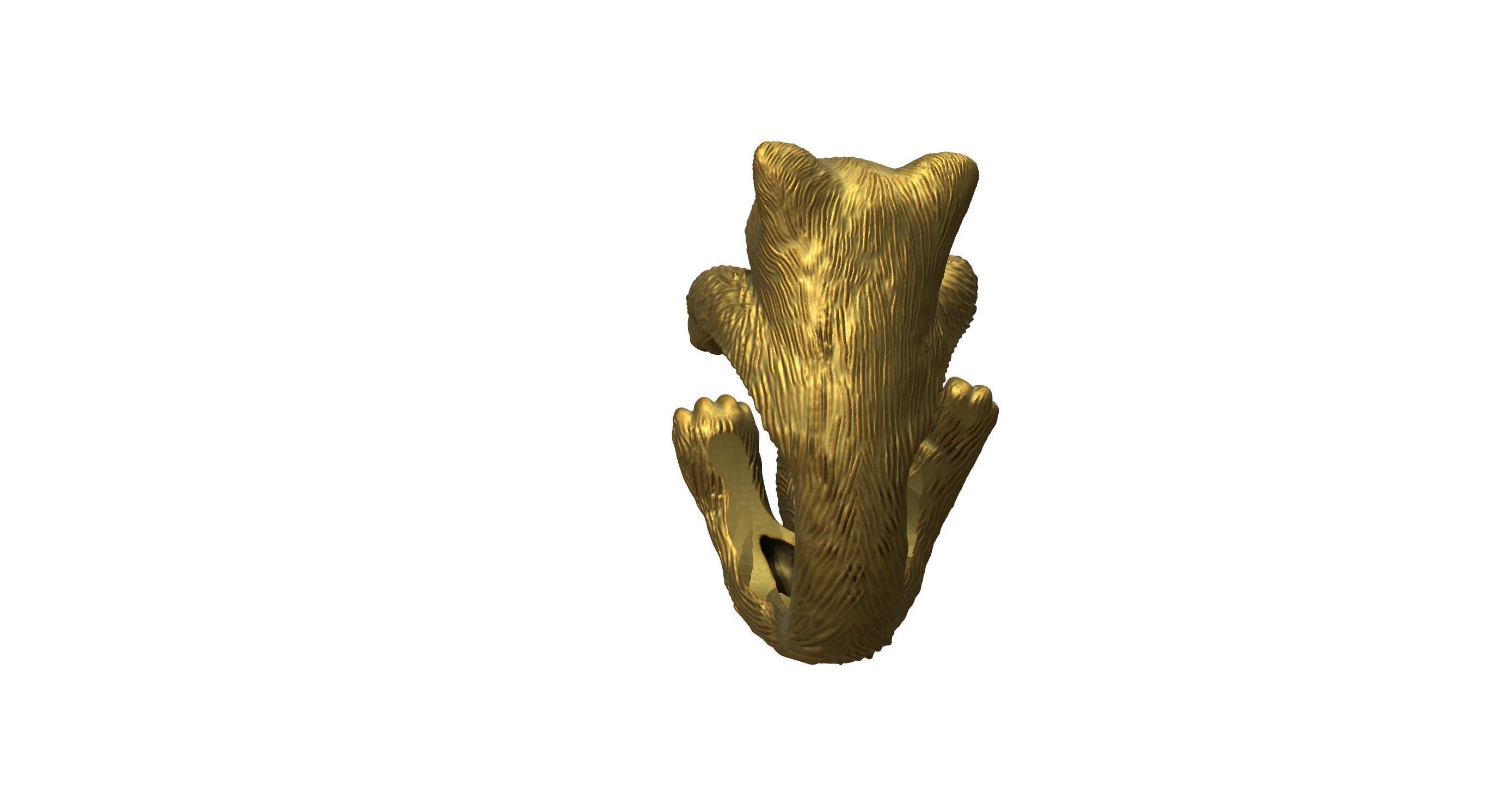 Cat Ring  9 Different ring sizes 3D print model_34