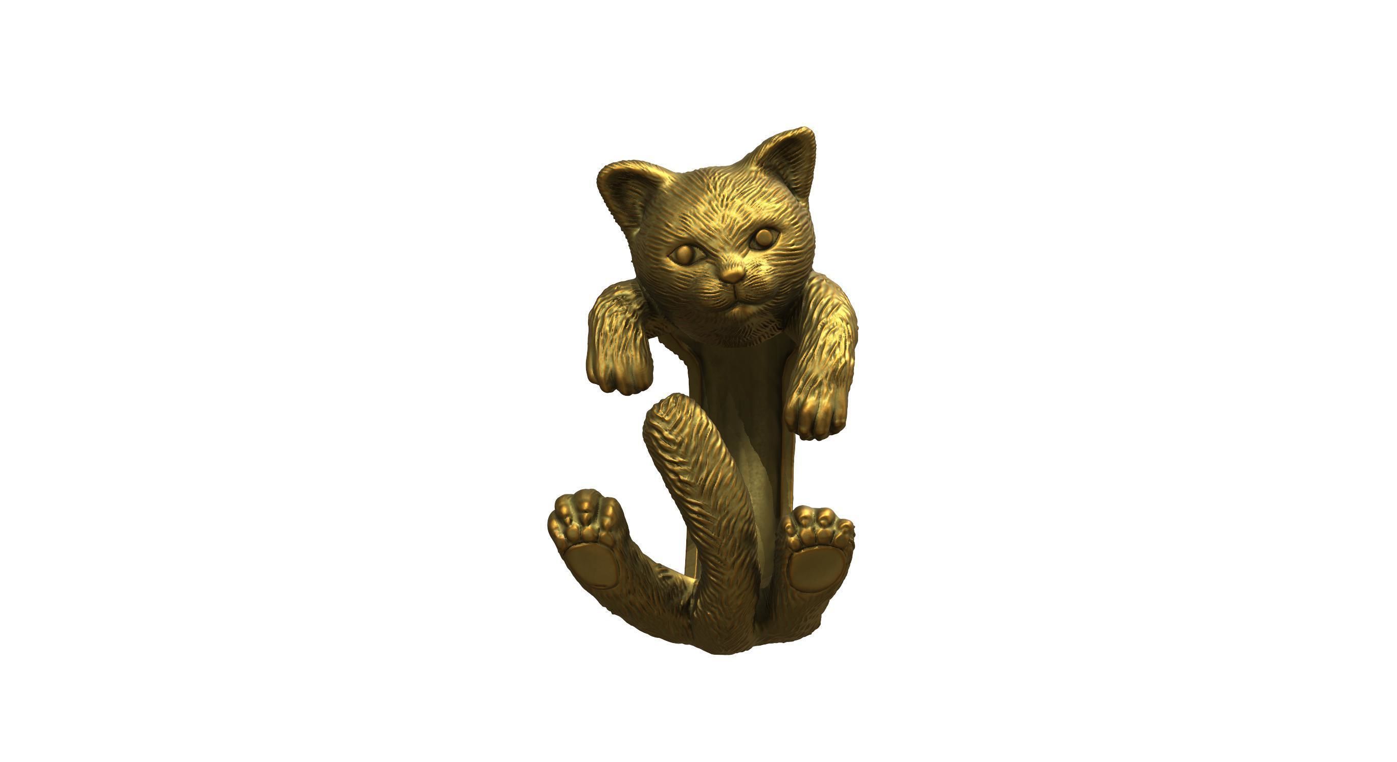 Cat Ring  9 Different ring sizes 3D print model_65