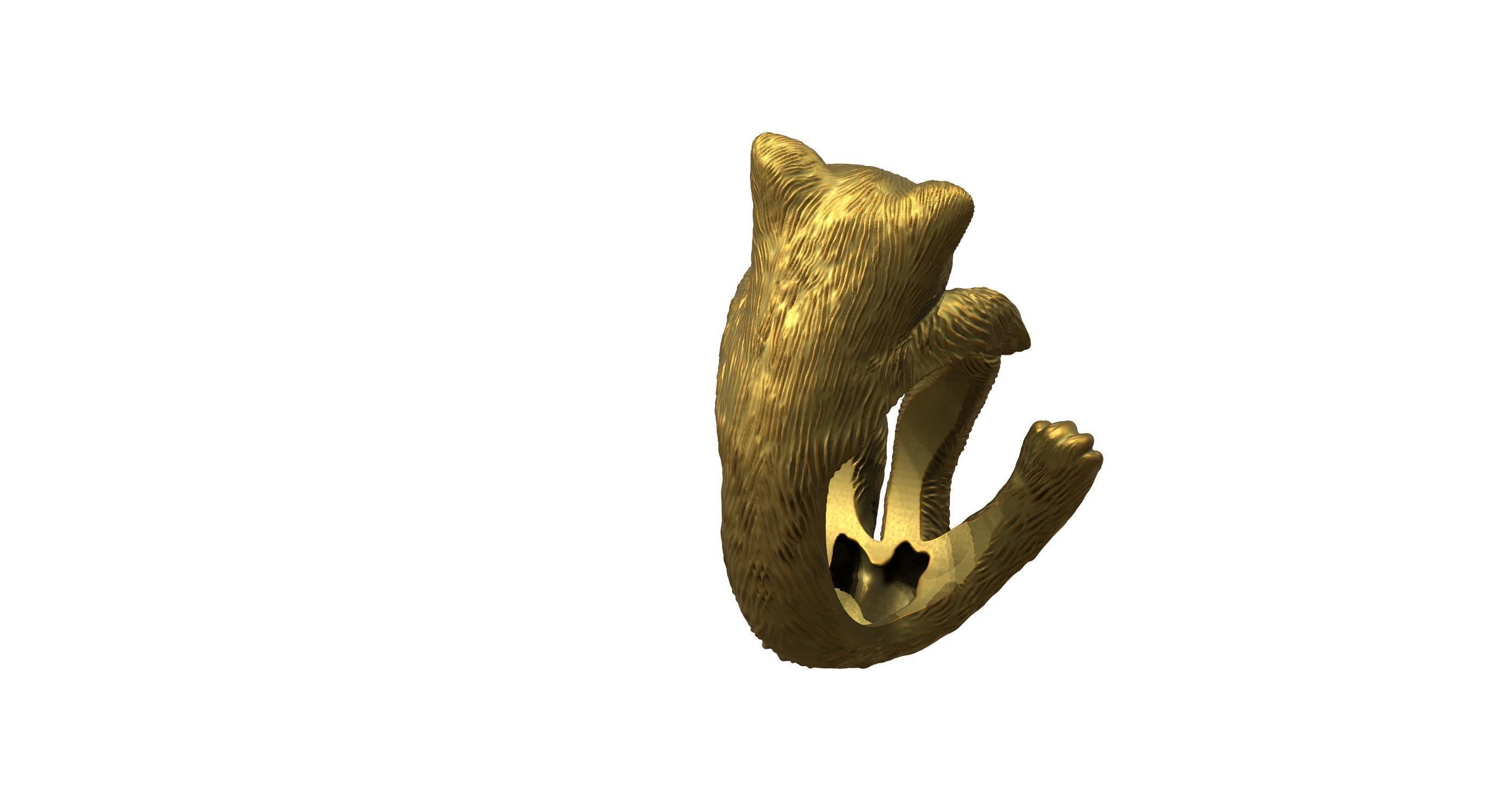 Cat Ring  9 Different ring sizes 3D print model_44