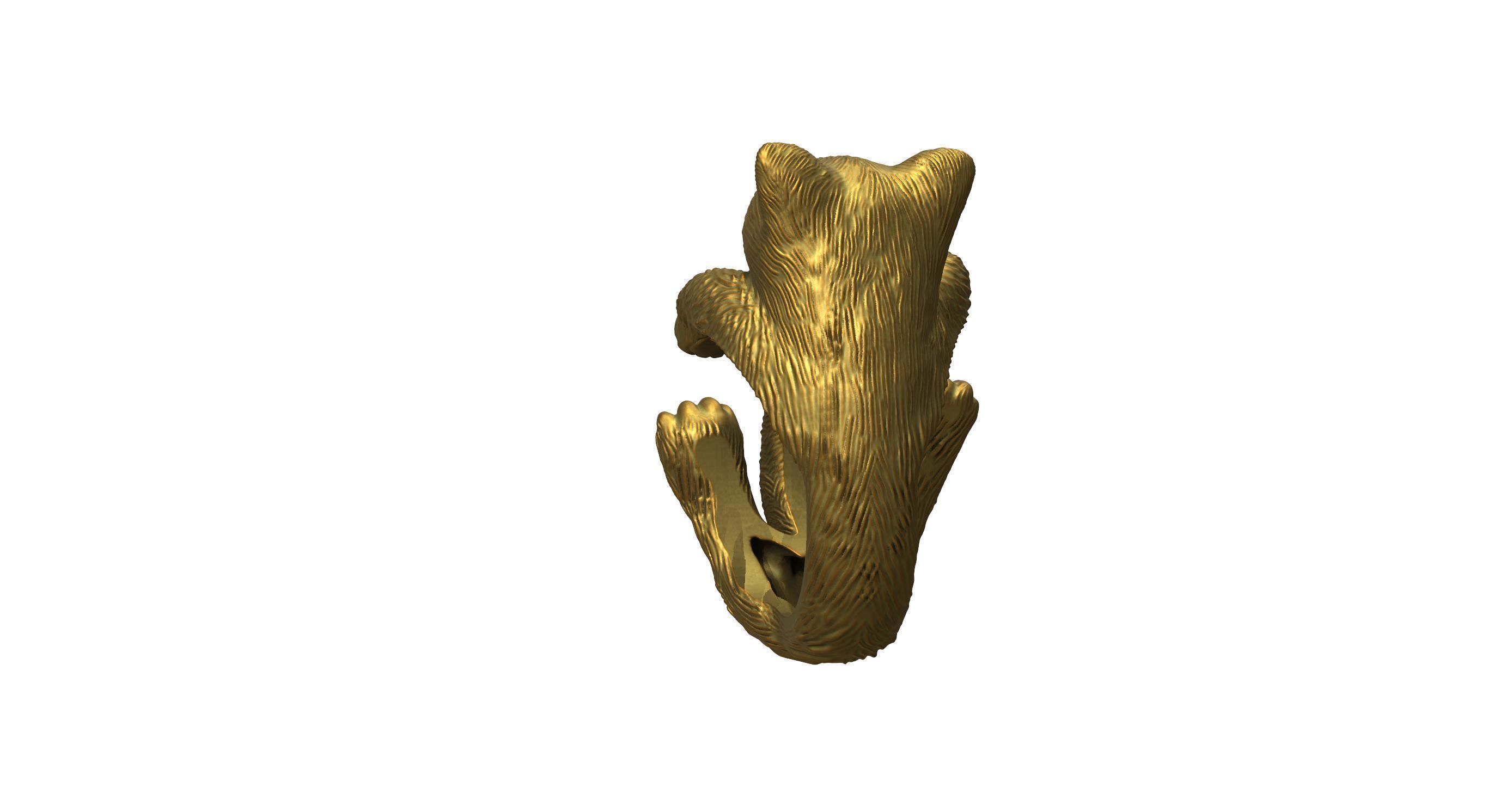 Cat Ring  9 Different ring sizes 3D print model_29
