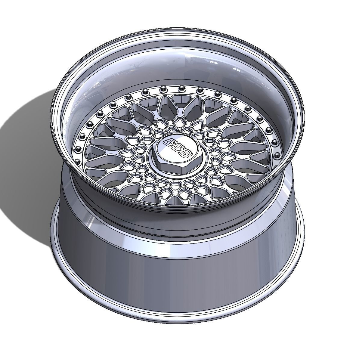 BBS RS Wheel 3D print model_3