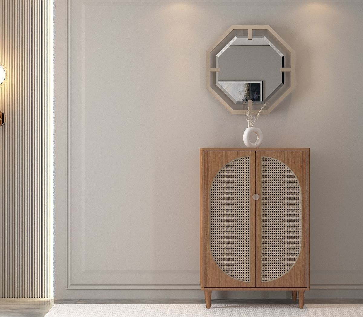 rattan cabinet 3D model_9