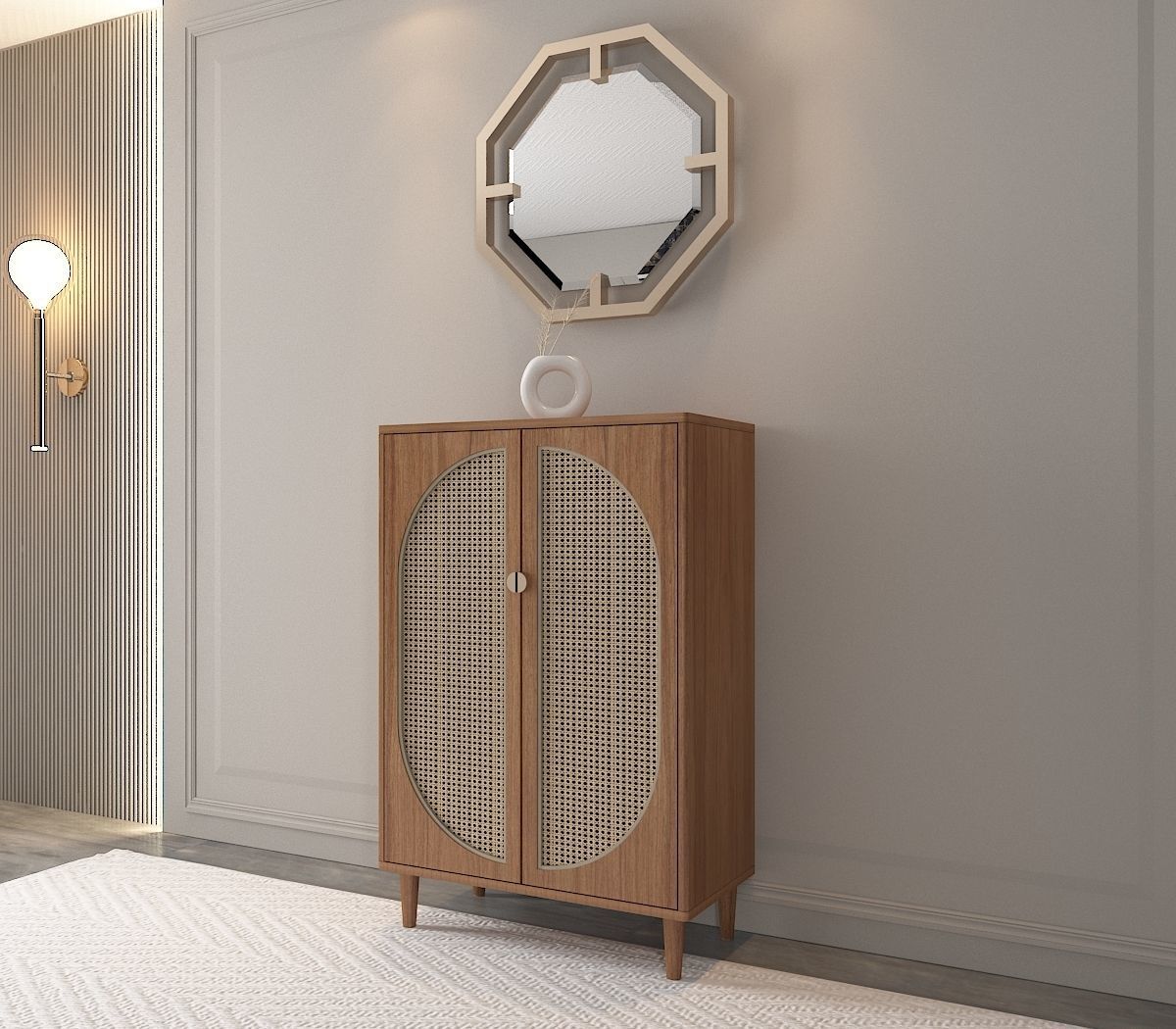 rattan cabinet 3D model_10