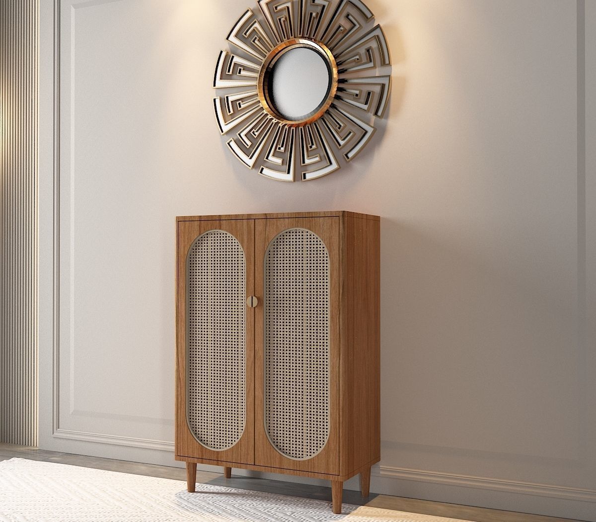rattan cabinet 3D model_13