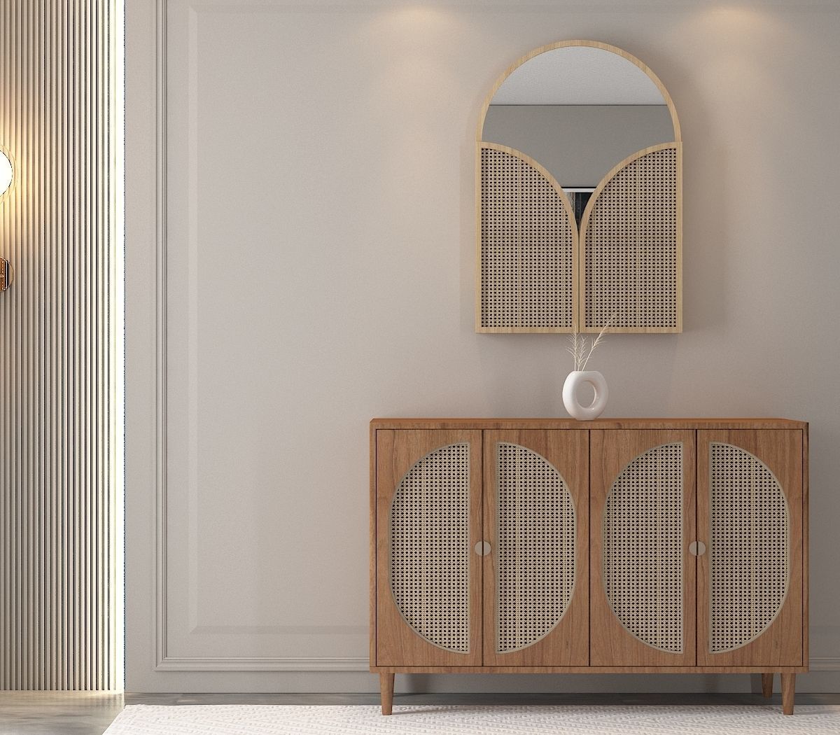 rattan cabinet 3D model_3