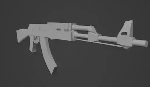 Low Poly AK-47 Model rifle Free low-poly 3D model