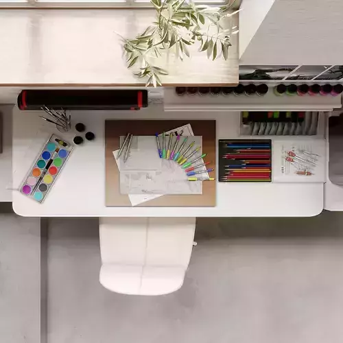 Mangakas desk 3D model