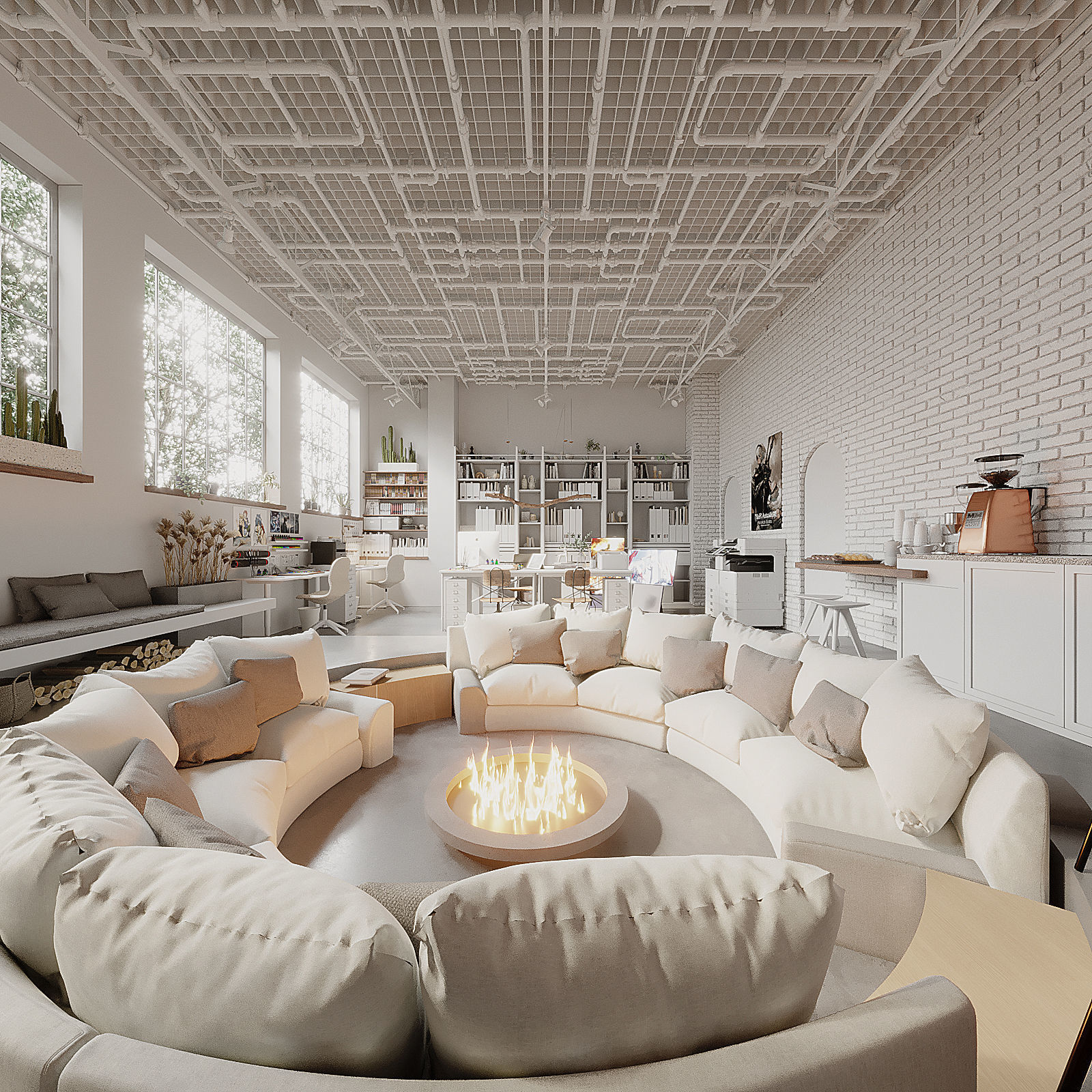 Mangakas desk 3D model_1