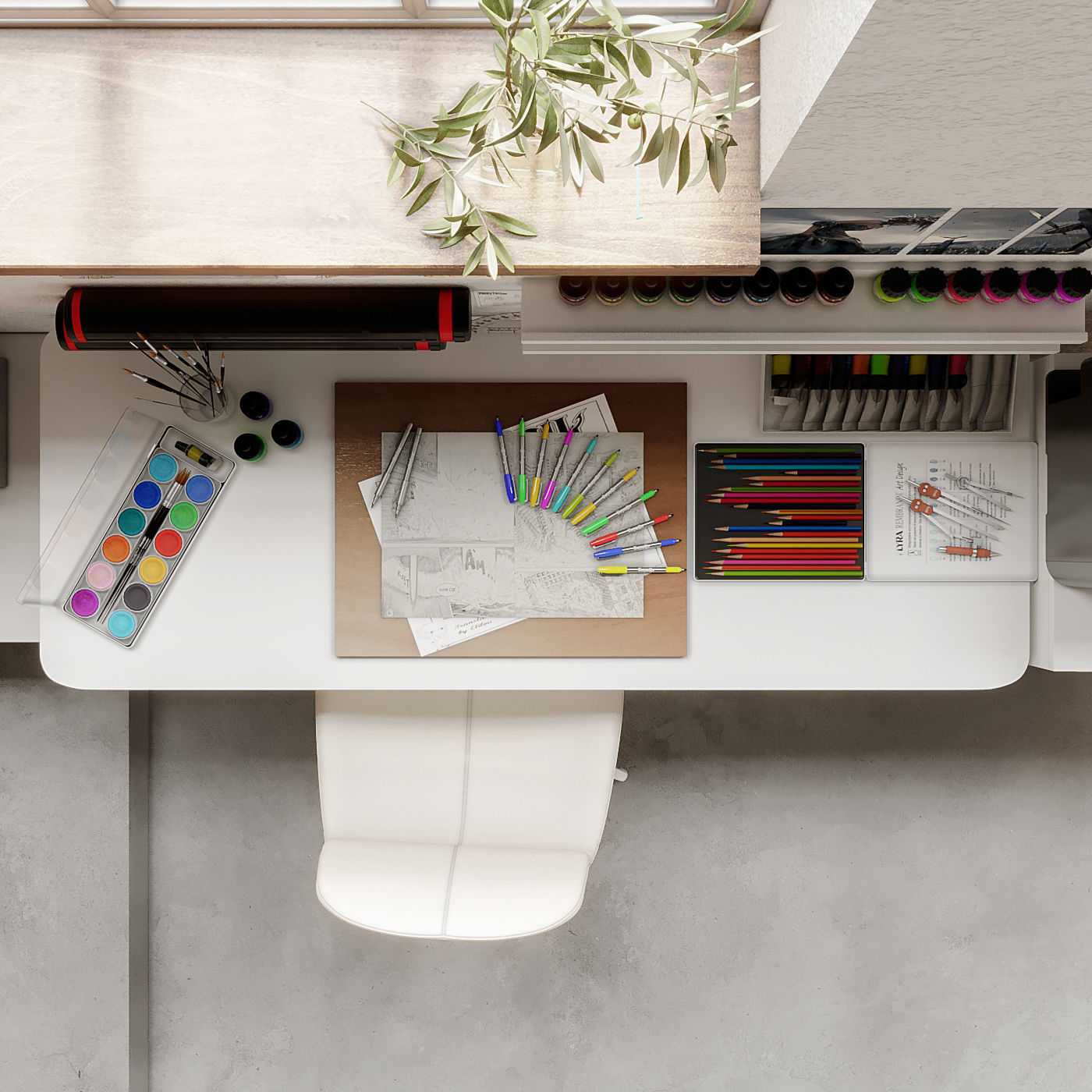 Workshop manga 3D model_5