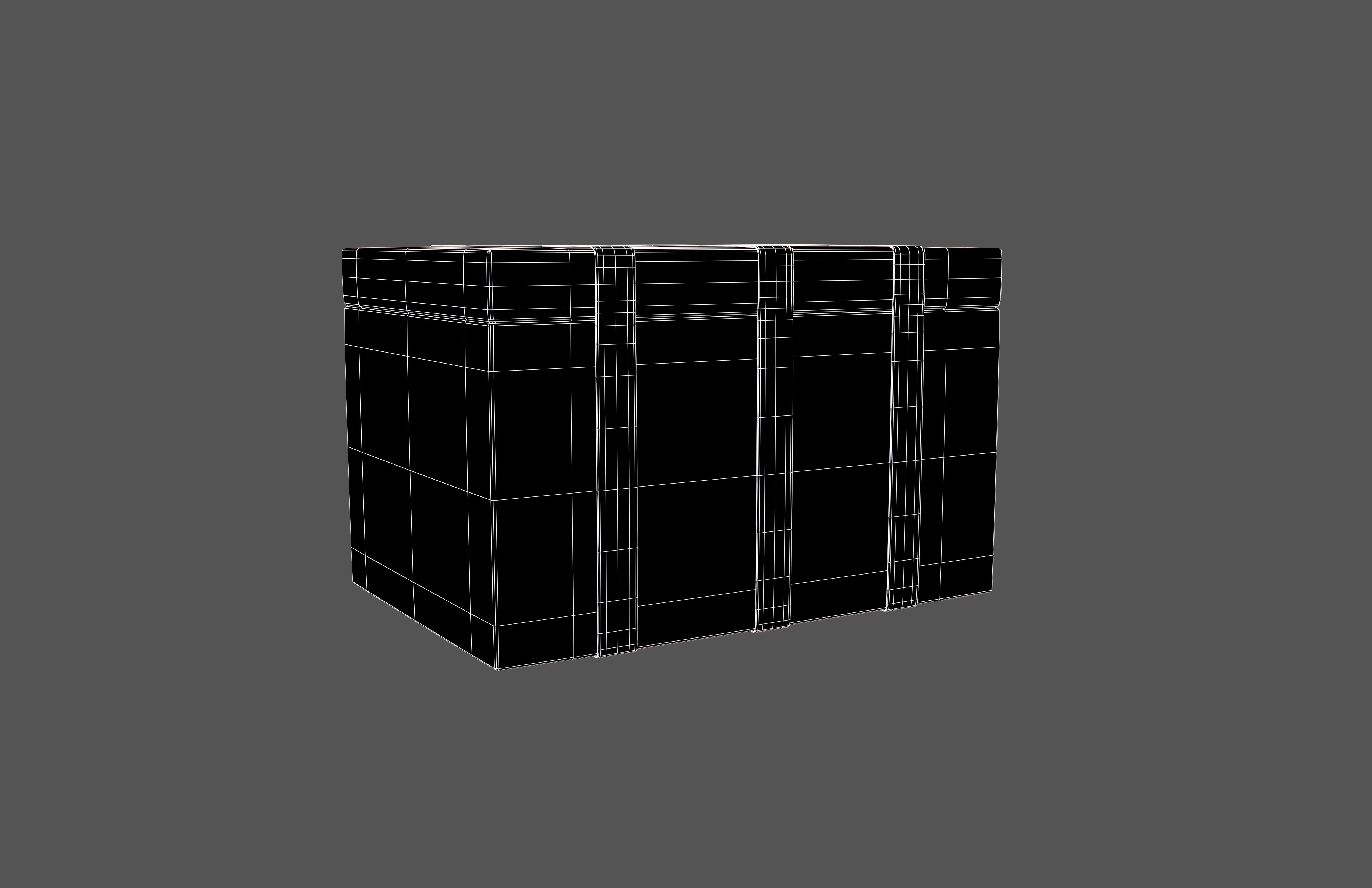 Styrofoam Box v2 001 Low-poly 3D model_5