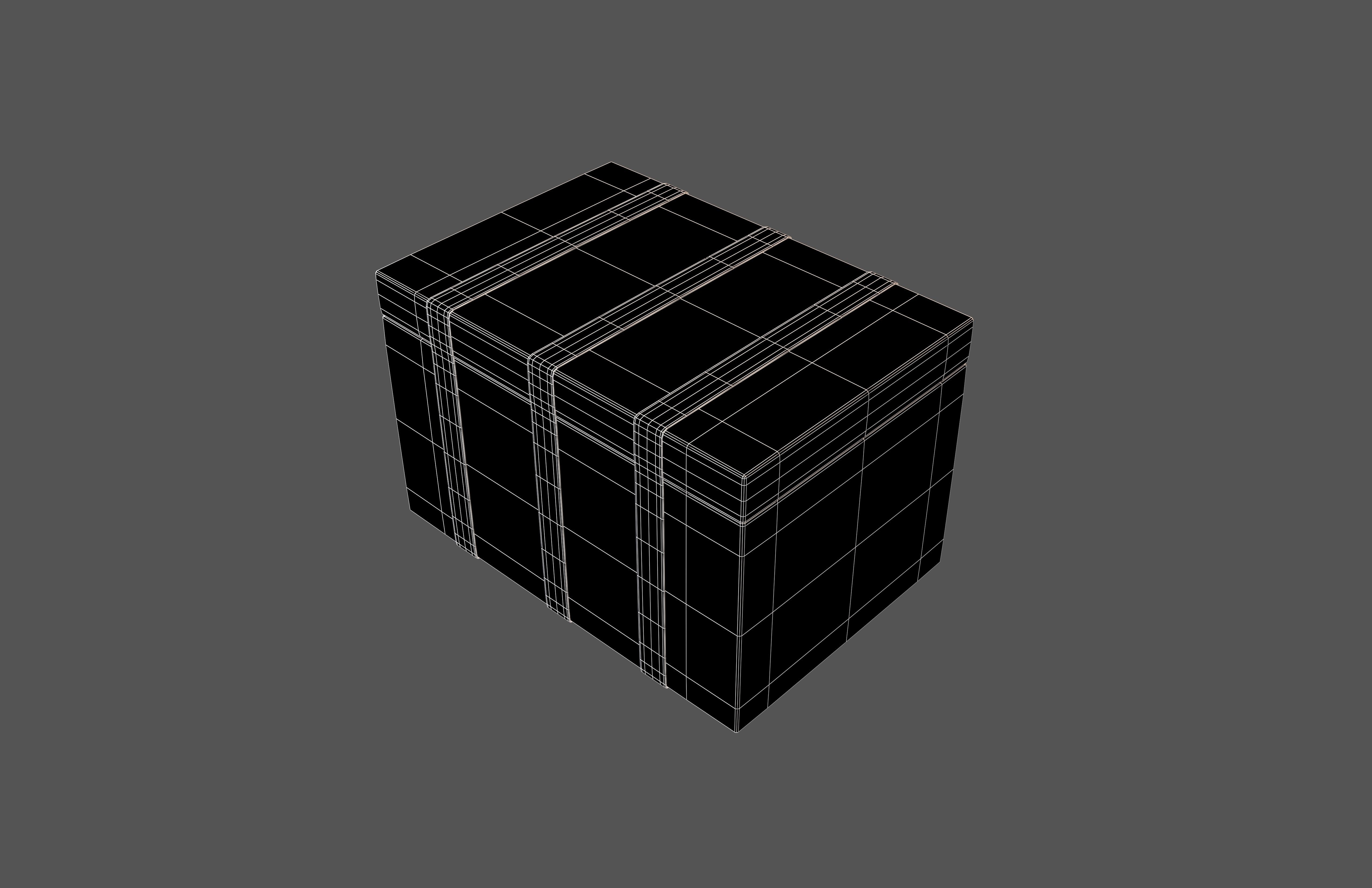 Styrofoam Box v2 003 Low-poly 3D model_5