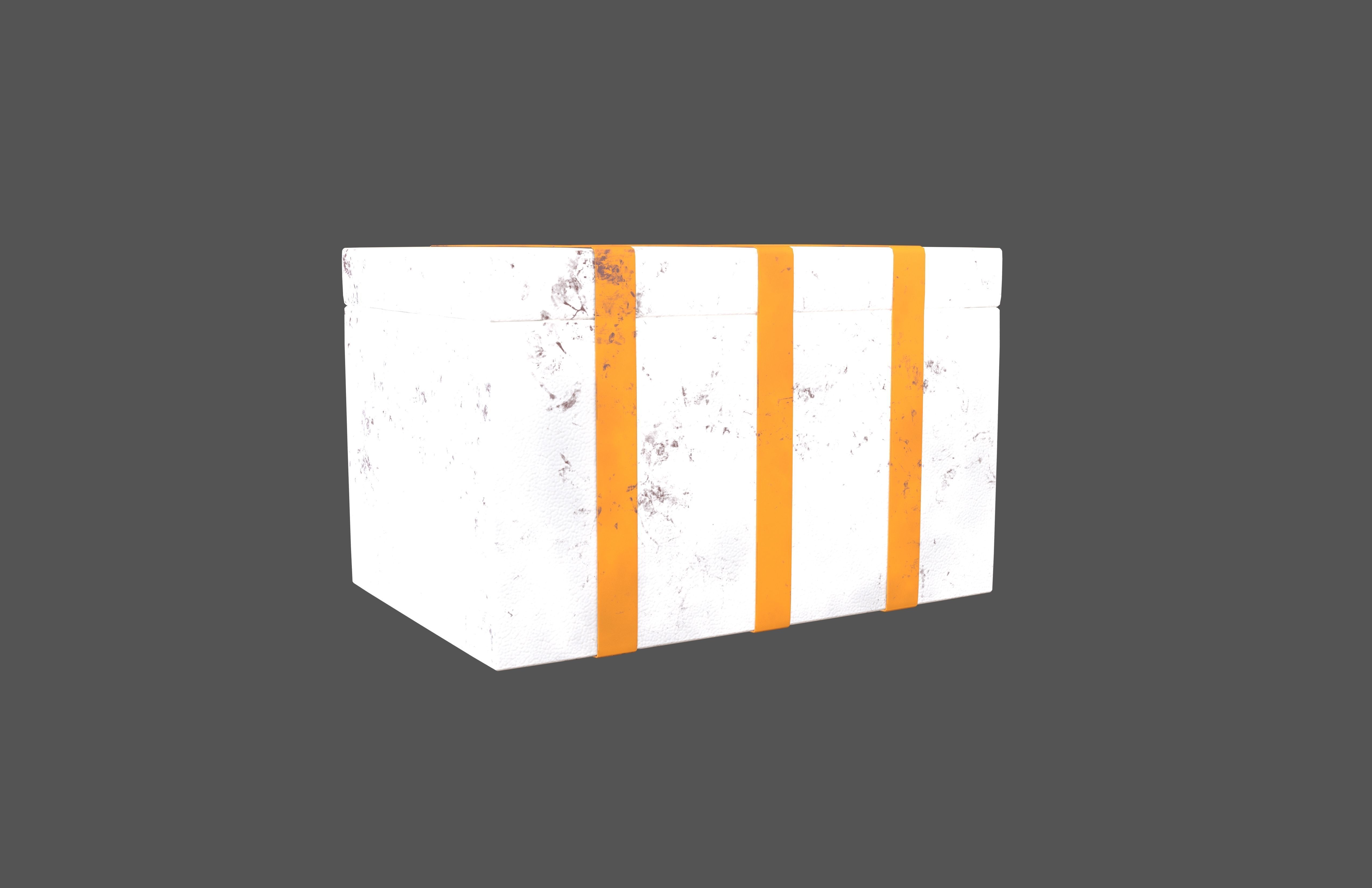 Styrofoam Box v2 003 Low-poly 3D model_1