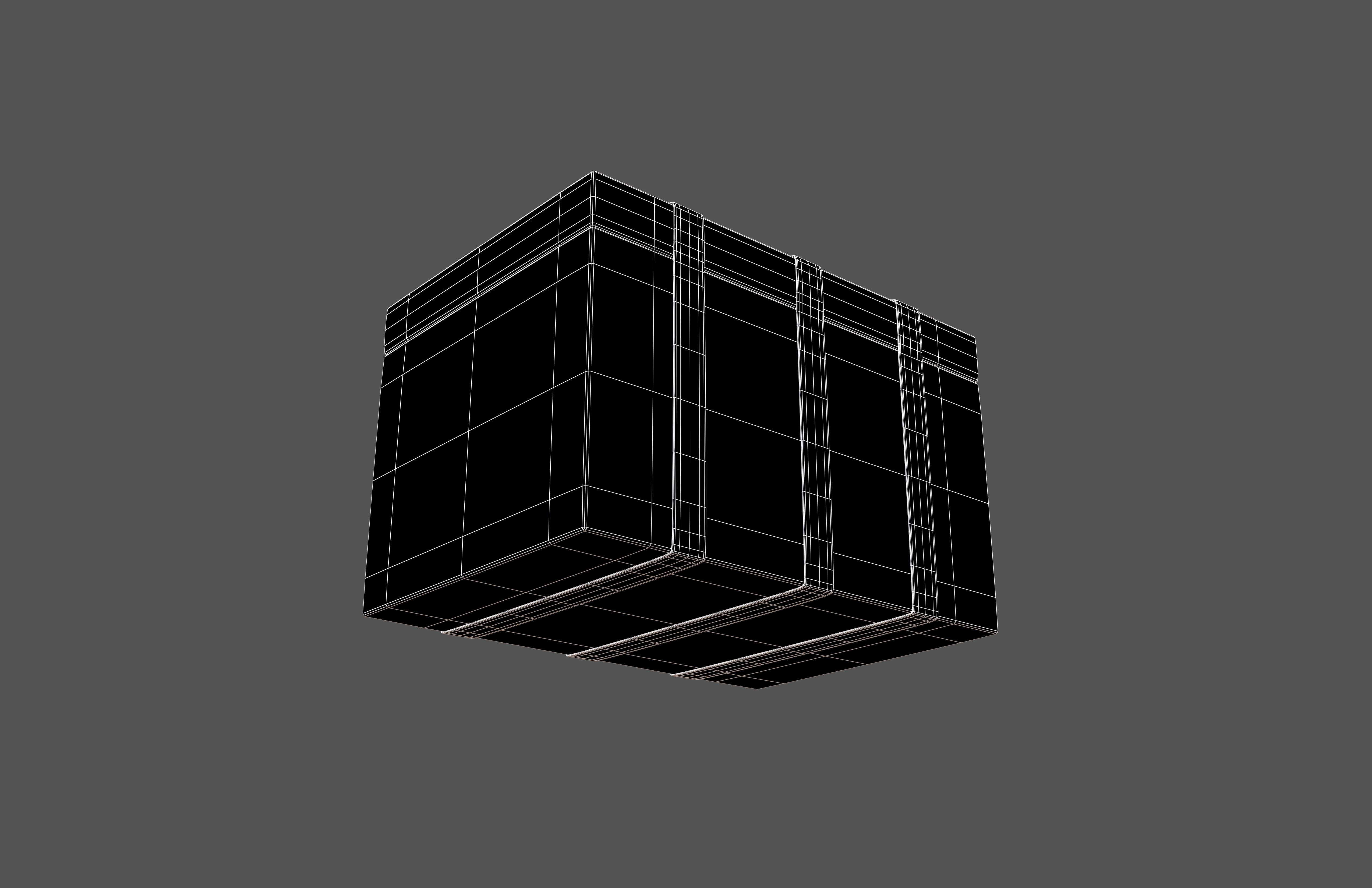 Styrofoam Box v2 003 Low-poly 3D model_6