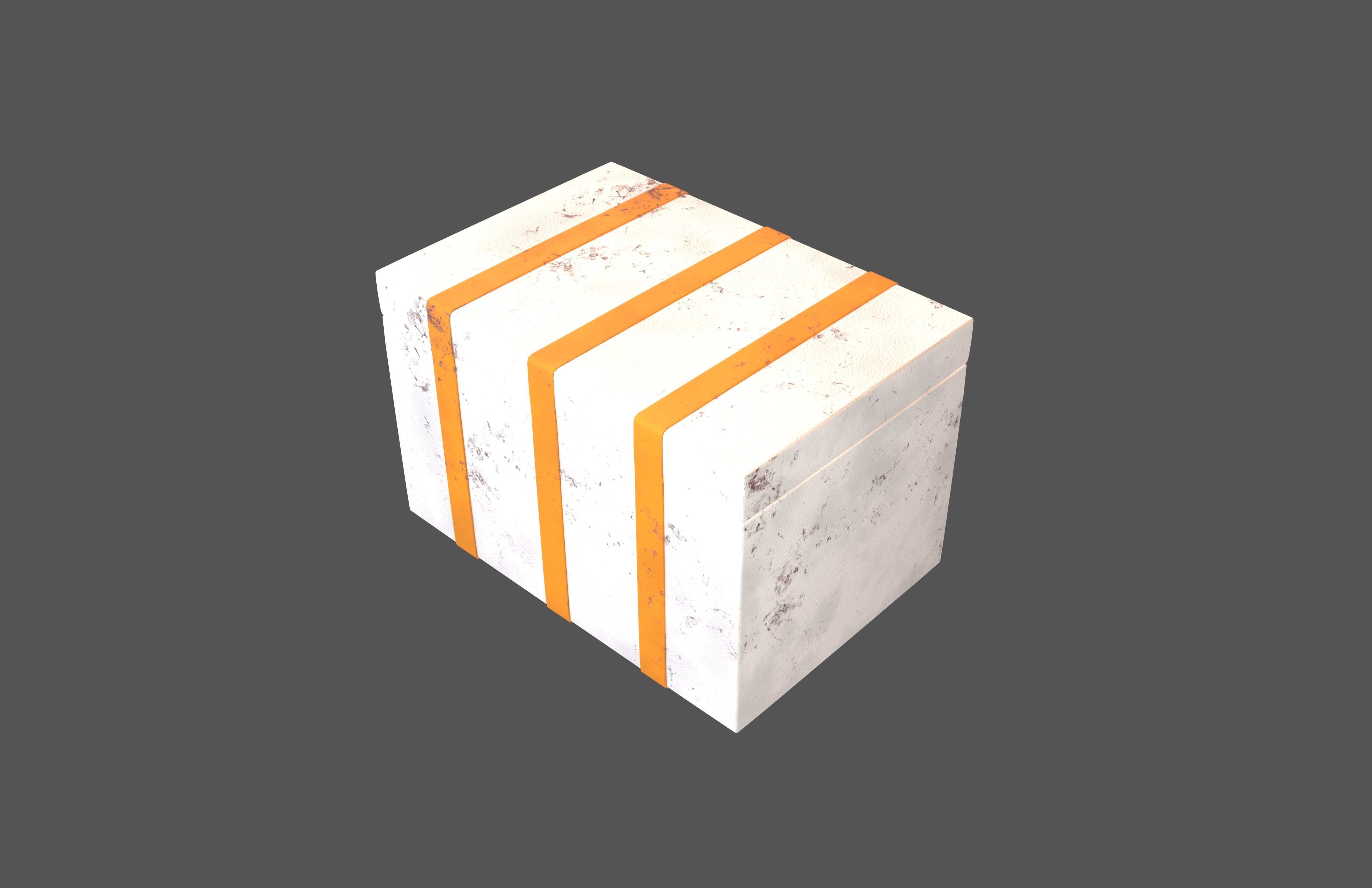 Styrofoam Box v2 003 Low-poly 3D model_2