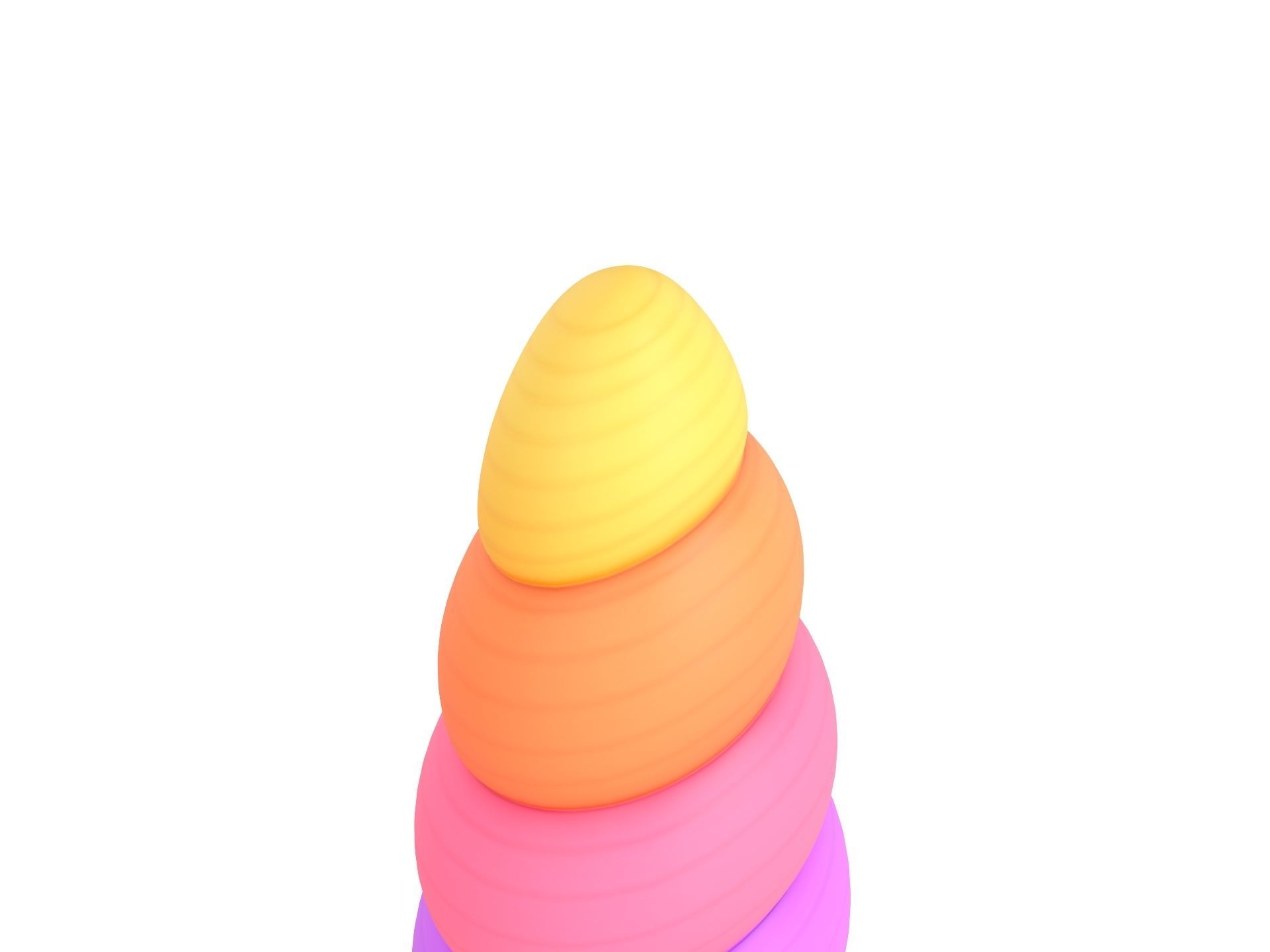Prop207 Rainbow Unicorn Horn 3D model_9