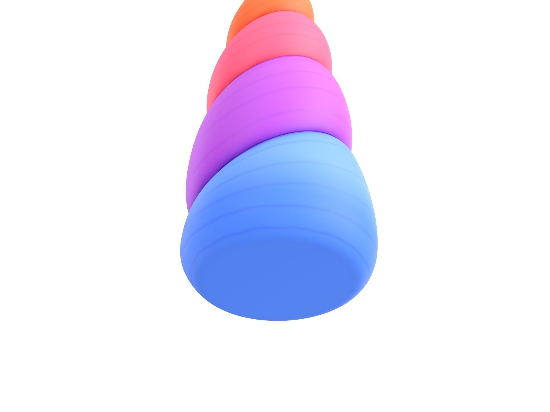 Prop207 Rainbow Unicorn Horn 3D model_8