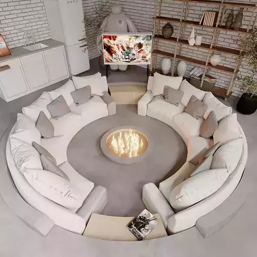 Circle sofa Free 3D model