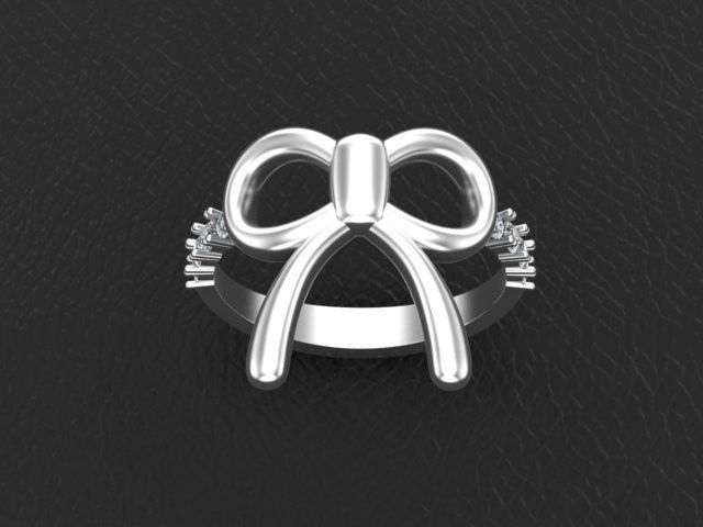 Bow Tie Ring 3D print model_7
