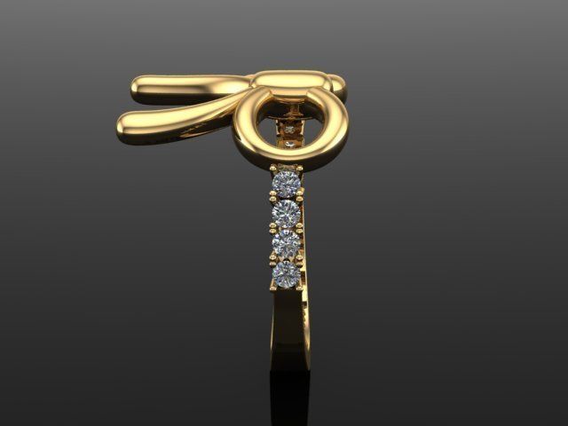 Bow Tie Ring 3D print model_3