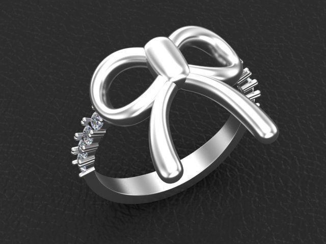 Bow Tie Ring 3D print model_4