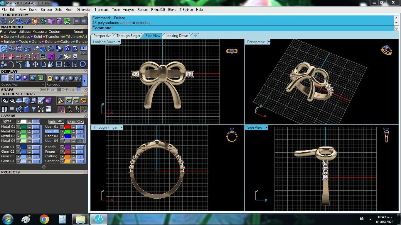 Bow Tie Ring 3D print model_15