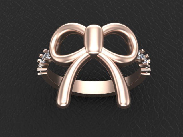 Bow Tie Ring 3D print model_5