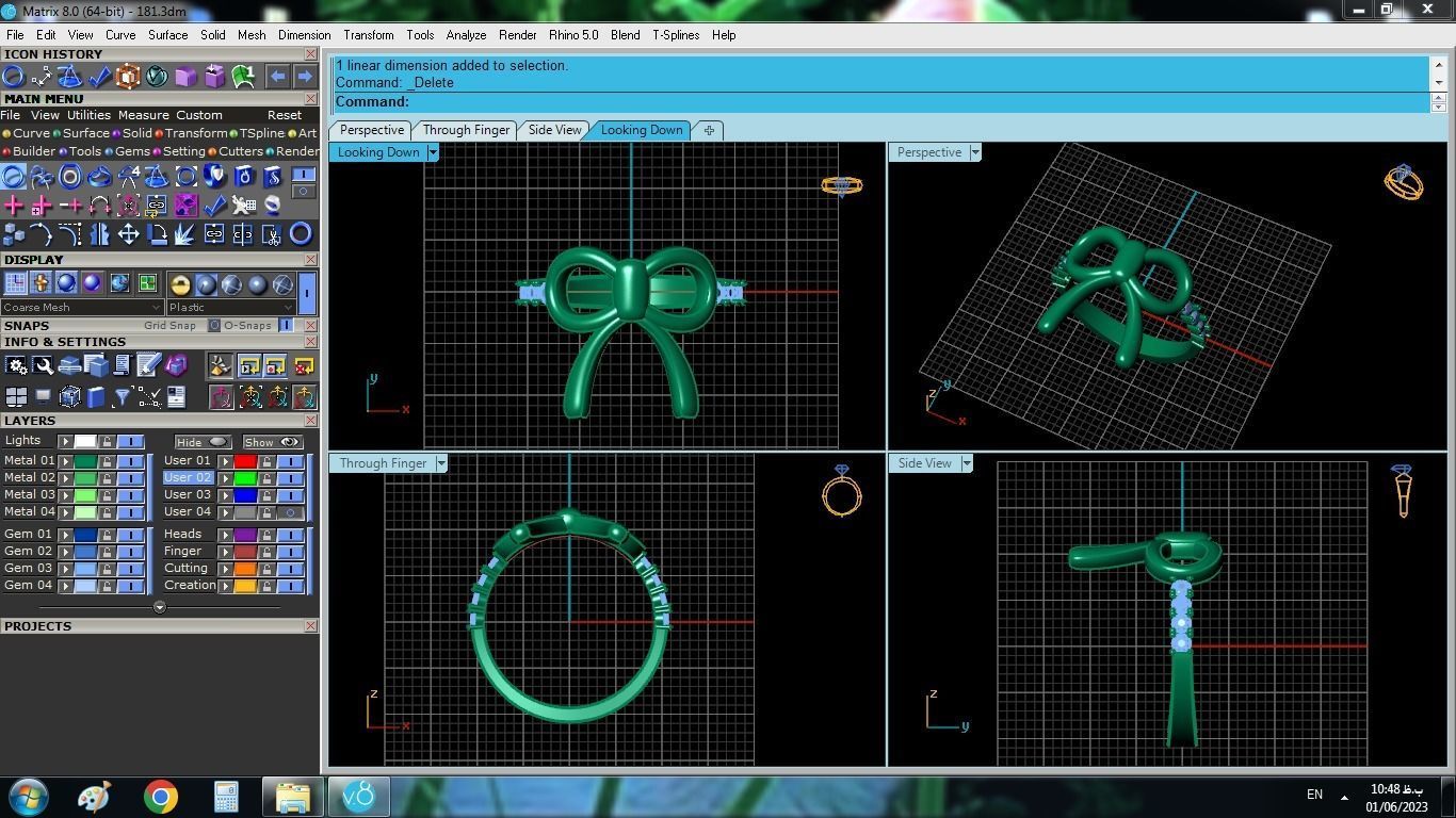 Bow Tie Ring 3D print model_11