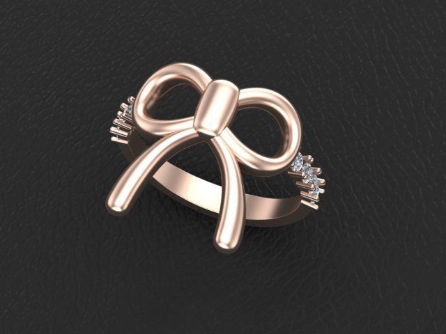 Bow Tie Ring 3D print model_6