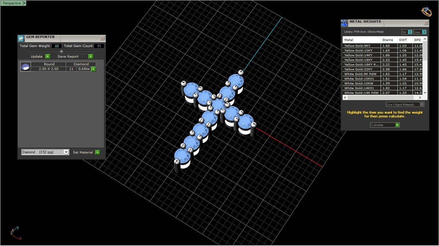 Tiffany cross with gems model 326 3D print model_6