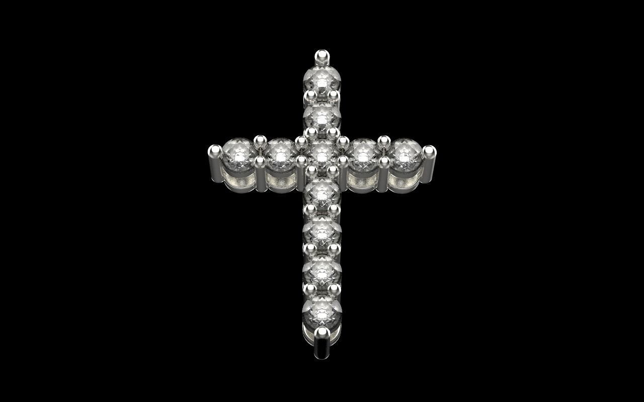 Tiffany cross with gems model 326 3D print model_29