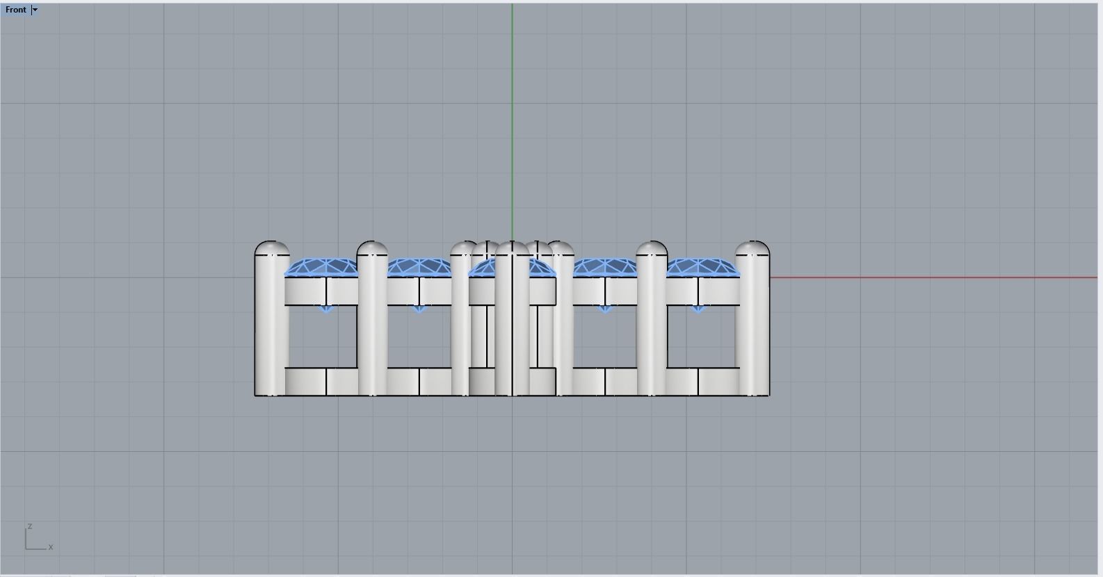 Tiffany cross with gems model 326 3D print model_11
