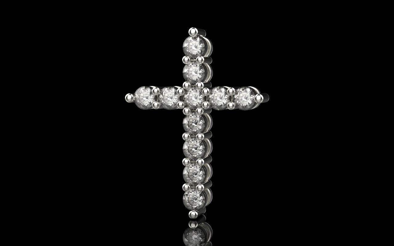 Tiffany cross with gems model 326 3D print model_24