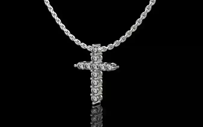 Tiffany cross with gems model 326 3D print model Tiffany cross with gems model 326 3D print model