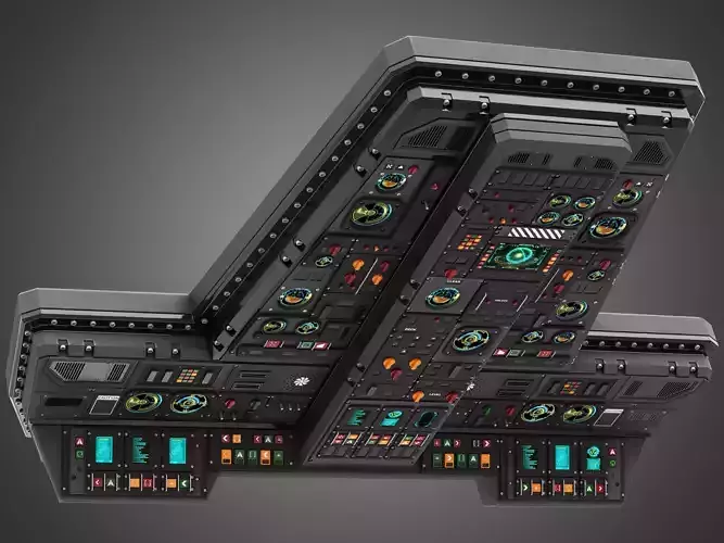 Spaceship control panel 3D model