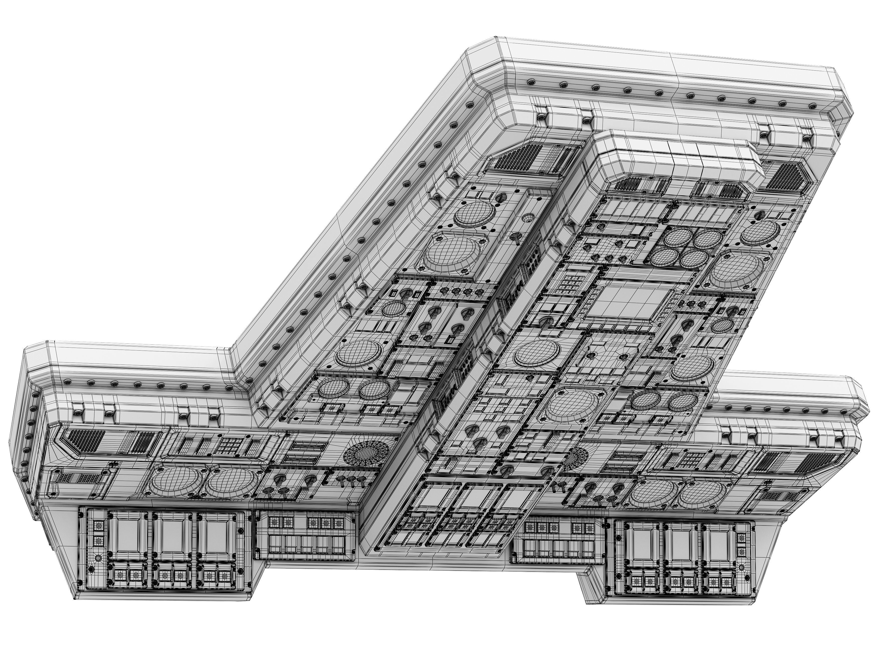 Spaceship control panel 3D model_14