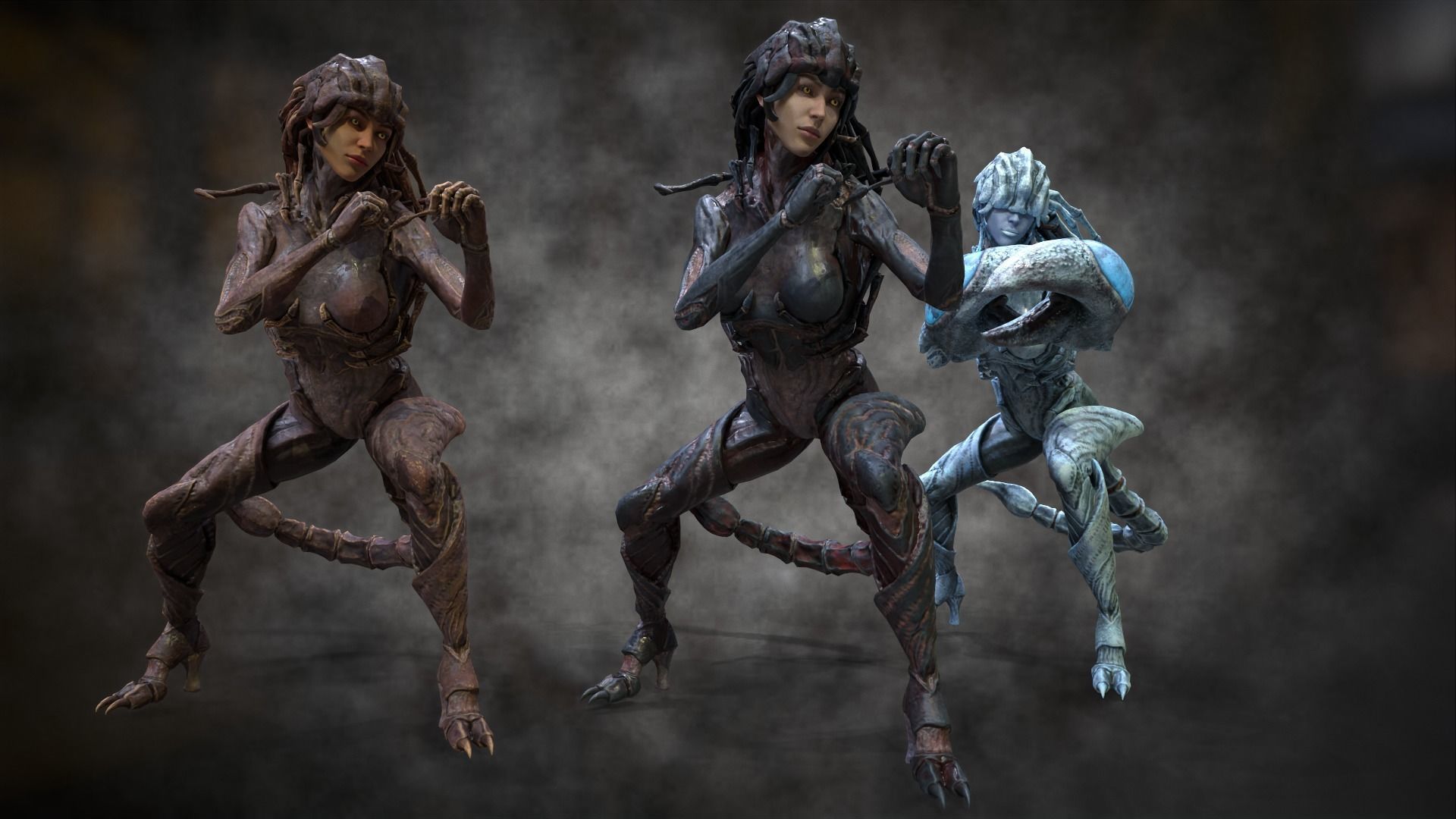 Scorpio girl Low-poly 3D model_12