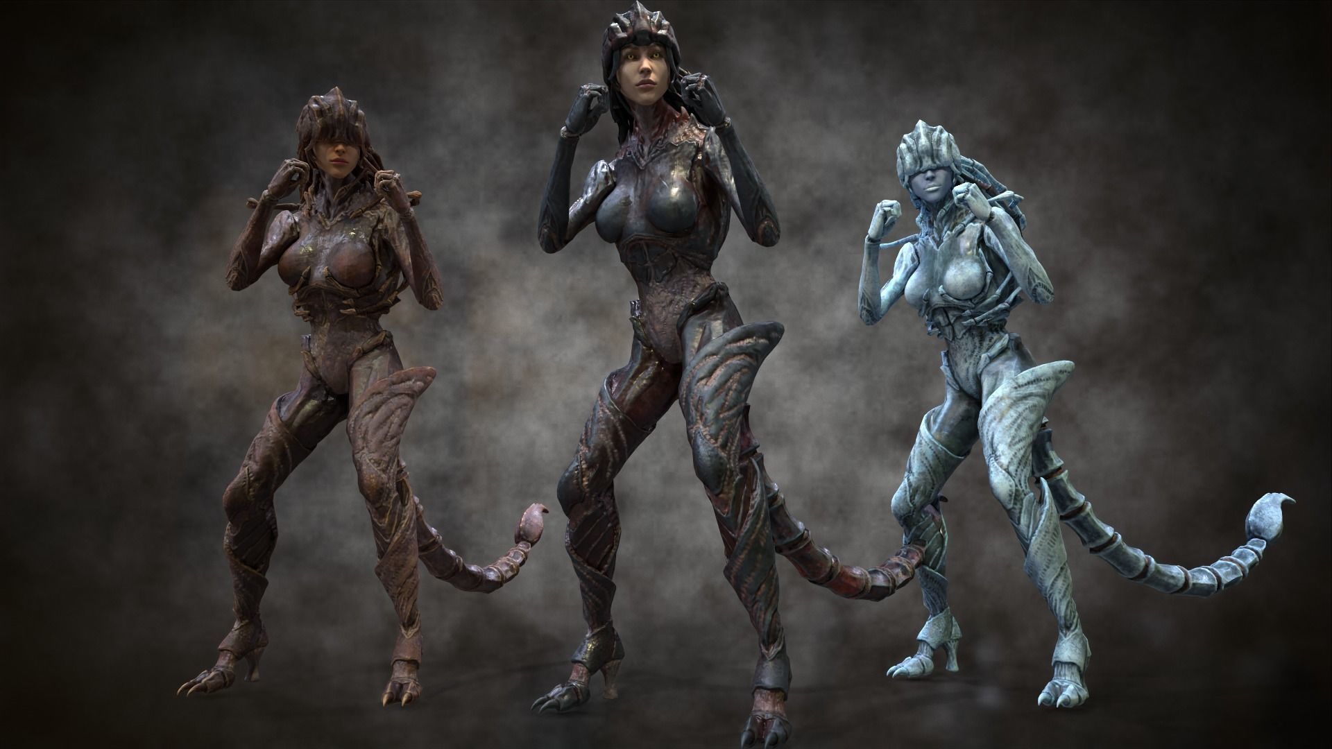 Scorpio girl Low-poly 3D model_17