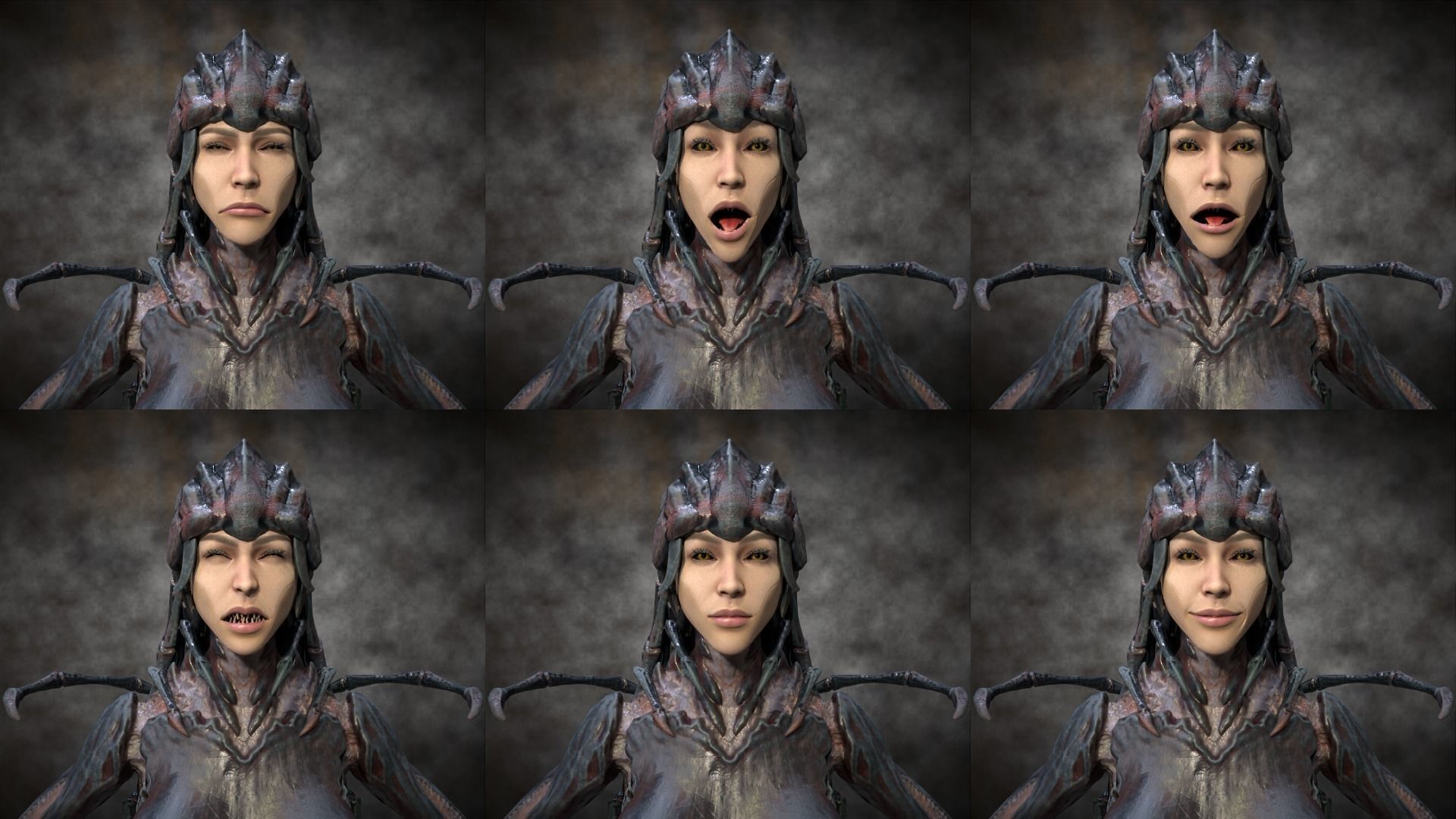 Scorpio girl Low-poly 3D model_7