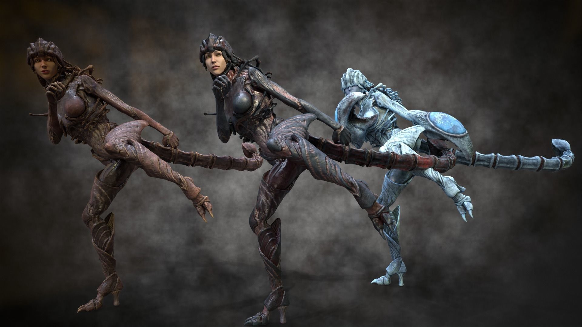 Scorpio girl Low-poly 3D model_13